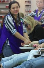 LORI LOUGHLIN at a Nail Salon in Beverly Hills 09/25/2017