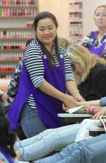 LORI LOUGHLIN at a Nail Salon in Beverly Hills 09/25/2017