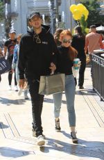 MADELAINE POETSCH and Travis Mills Out at The Grove in Los Angeles 09/23/2017