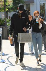 MADELAINE POETSCH and Travis Mills Out at The Grove in Los Angeles 09/23/2017