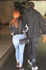 MADELAINE POETSCH and Travis Mills Out at The Grove in Los Angeles 09/23/2017