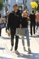 MADELAINE POETSCH and Travis Mills Out at The Grove in Los Angeles 09/23/2017