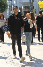 MADELAINE POETSCH and Travis Mills Out at The Grove in Los Angeles 09/23/2017