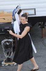 MANDY MOORE on the Set of This is Us in Los Angeles 08/30/2017
