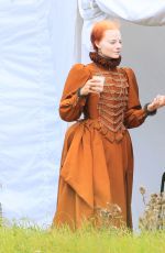 MARGOT ROBBIE on the Set of Mary Queen of Scots Movie 09/04/2017
