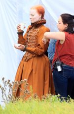 MARGOT ROBBIE on the Set of Mary Queen of Scots Movie 09/04/2017