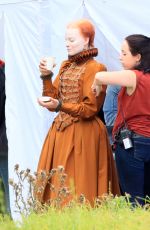MARGOT ROBBIE on the Set of Mary Queen of Scots Movie 09/04/2017