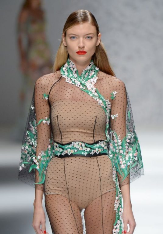 MARTHA HUNT at Blumarine Fashion Show at Milan Fashion Week 09/23/2017