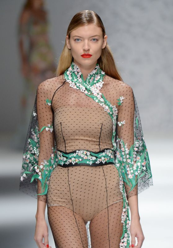 MARTHA HUNT at Blumarine Fashion Show at Milan Fashion Week 09/23/2017