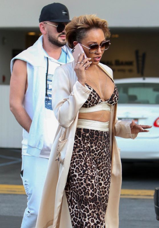 MELANIE BROWN and Gary Madatyan Out in Beverly Hills 09/27/2017