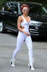 MELANIE BROWN in White Bodysuit Out in Los Angeles 09/23/2017