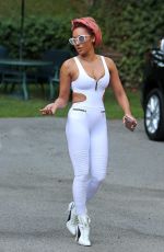MELANIE BROWN in White Bodysuit Out in Los Angeles 09/23/2017