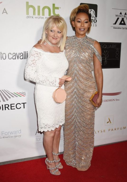 MELANIE BROWN with Her Mother at Face Forward 8th Annual Gala in Los Angeles 09/23/2017