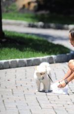 MELISSA GORGA Takes Her Dog for a Walk in New Jersey 08/30/2017