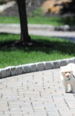 MELISSA GORGA Takes Her Dog for a Walk in New Jersey 08/30/2017