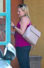 MELISSA JOAN HART Out for Coffee at Starbucks in Beverly Hills 09/13/2017