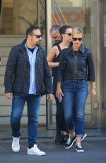 MICHELLE HUNZIKER and AURORA RAMAZZOTTI Out in Milan 09/12/2017