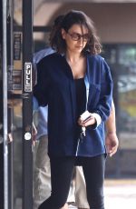 MILA KUNIS Leaves Massage Place in Van Nuys 09/21/2017