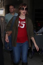 MILLA JOVOVICH at Los Angeles International Airport 09/22/2017
