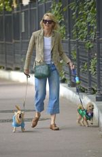 NAOMI WATTS Out with Her Dogs in New York 09/11/2017