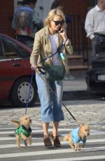 NAOMI WATTS Out with Her Dogs in New York 09/11/2017