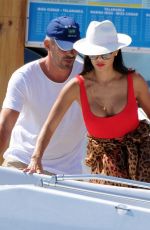 NICOLE SCHERZINGER in Swimsuit at a Boat in Ibiza 06/09/2017