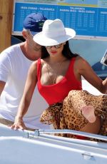 NICOLE SCHERZINGER in Swimsuit at a Boat in Ibiza 06/09/2017