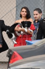 NINA DOBREV Arrives at Jimmy Kimmel Live in Hollywood 09/14/2017