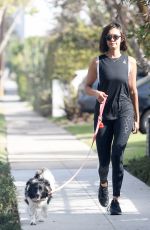 NINA DOBREV Out with Her Dog in Los Angeles 09/11/2017