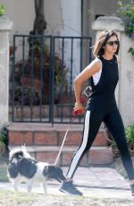 NINA DOBREV Out with Her Dog in Los Angeles 09/11/2017