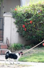 NINA DOBREV Out with Her Dog in Los Angeles 09/11/2017