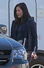 OLIVIA MUNN Breaks for Lunch on the Set in Pitt Meadows 09/28/2017
