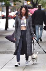 OLIVIA MUNN Out with Her Dogs in Vancouver 09/29/2017