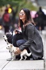 OLIVIA MUNN Out with Her Dogs in Vancouver 09/29/2017