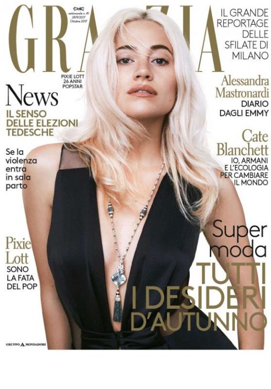 PIXIE LOTT in Grazia Magazine, Italy September 2017 Issue