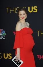 Pregnant ALEXANDRA BRECKENRIDGE at This Is Us Season 2 Premiere in Los Angeles 09/26/2017