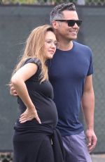 Pregnant JESSICA ALBA and Warren Cash Out in Westwood 09/17/2017