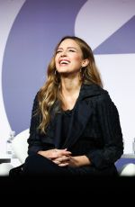 Pregnant JESSICA ALBA at Building a Brand in a Mobile First World at Advertising Week in New York 09/26/2017