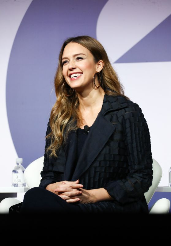 Pregnant JESSICA ALBA at Building a Brand in a Mobile First World at Advertising Week in New York 09/26/2017