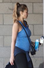 Pregnant JESSICA ALBA Heading to a Gym in Los Angeles 09/03/2017