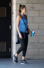 Pregnant JESSICA ALBA Heading to a Gym in Los Angeles 09/03/2017