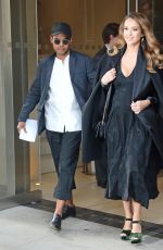 Pregnant JESSICA ALBA Leaves Her Hotel in New York 09/07/2017