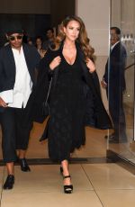 Pregnant JESSICA ALBA Leaves Her Hotel in New York 09/07/2017