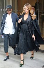 Pregnant JESSICA ALBA Leaves Her Hotel in New York 09/07/2017