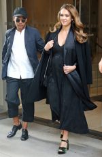 Pregnant JESSICA ALBA Leaves Her Hotel in New York 09/07/2017