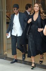 Pregnant JESSICA ALBA Leaves Her Hotel in New York 09/07/2017