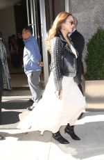 Pregnant JESSICA ALBA Leaves Her Hotel in New York 09/09/2017