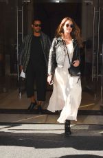 Pregnant JESSICA ALBA Leaves Her Hotel in New York 09/09/2017