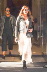 Pregnant JESSICA ALBA Leaves Her Hotel in New York 09/09/2017