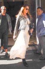 Pregnant JESSICA ALBA Leaves Her Hotel in New York 09/09/2017